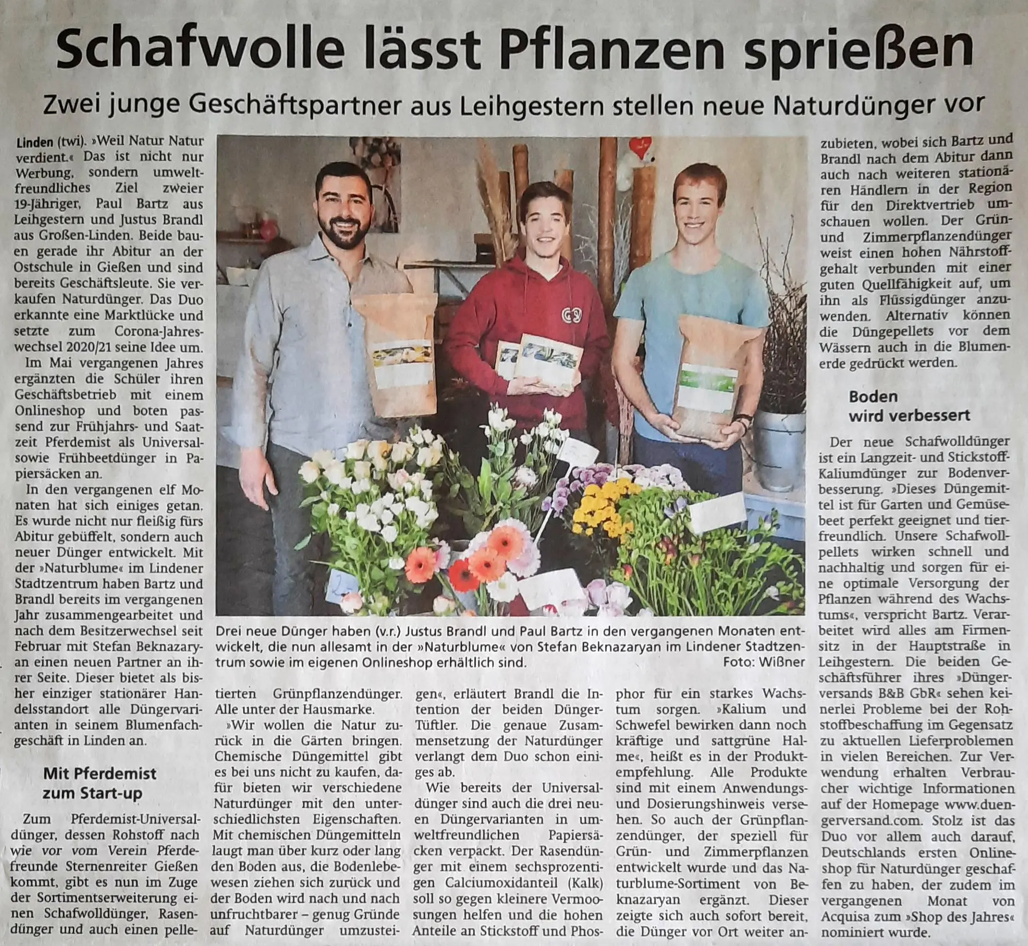 Zeitungsartikel über AbonTerra in der Gießener Allgemeinen